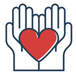 icon graphic of a red heart in the palms of two hands